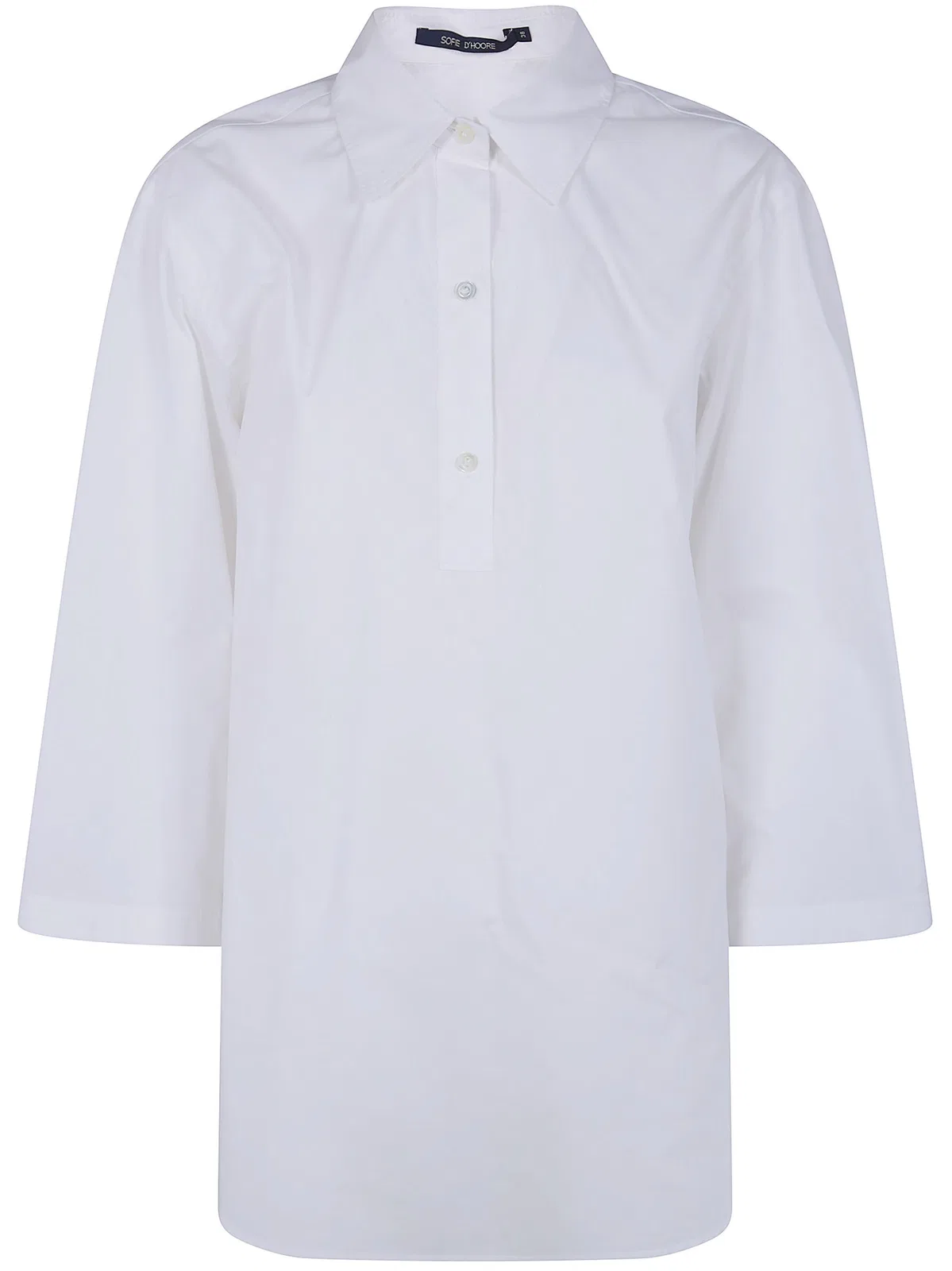Sofie D Hoore "Bait" 3/4 Sleeve Shirt With Polo Neck