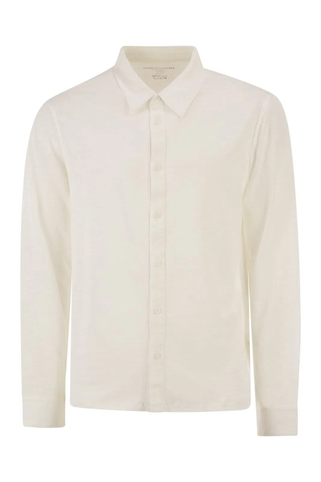Majestic Stretch Linen Shirt With Front Button Fa
