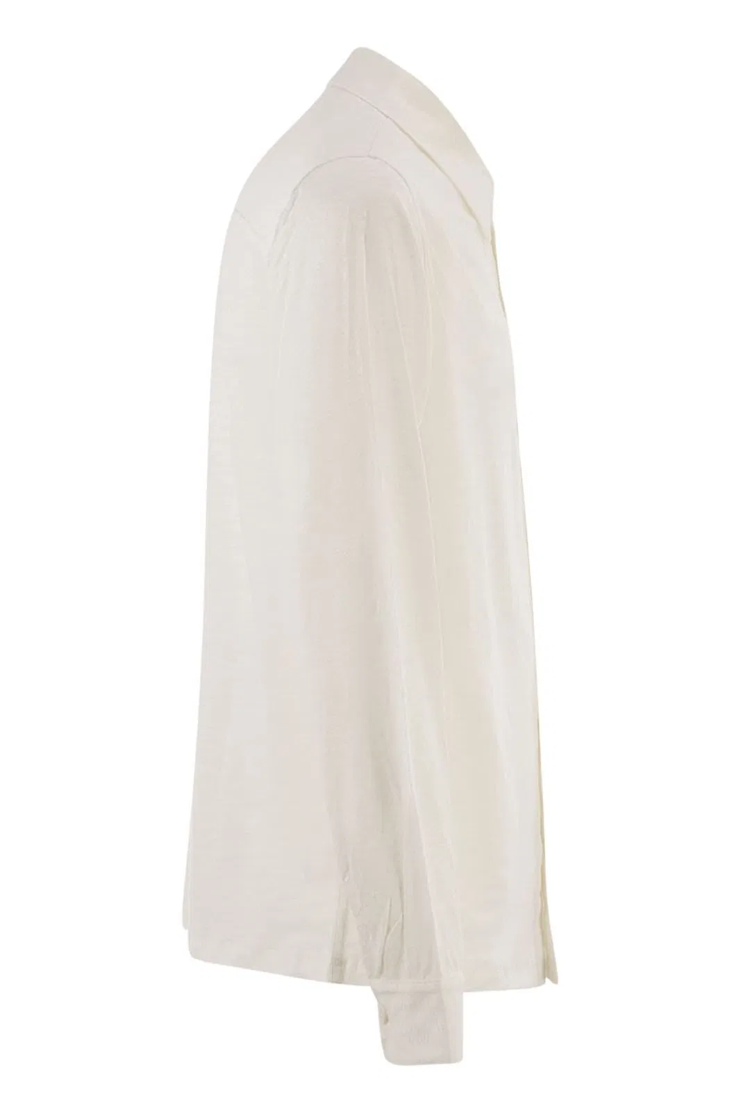 Majestic Stretch Linen Shirt With Front Button Fa