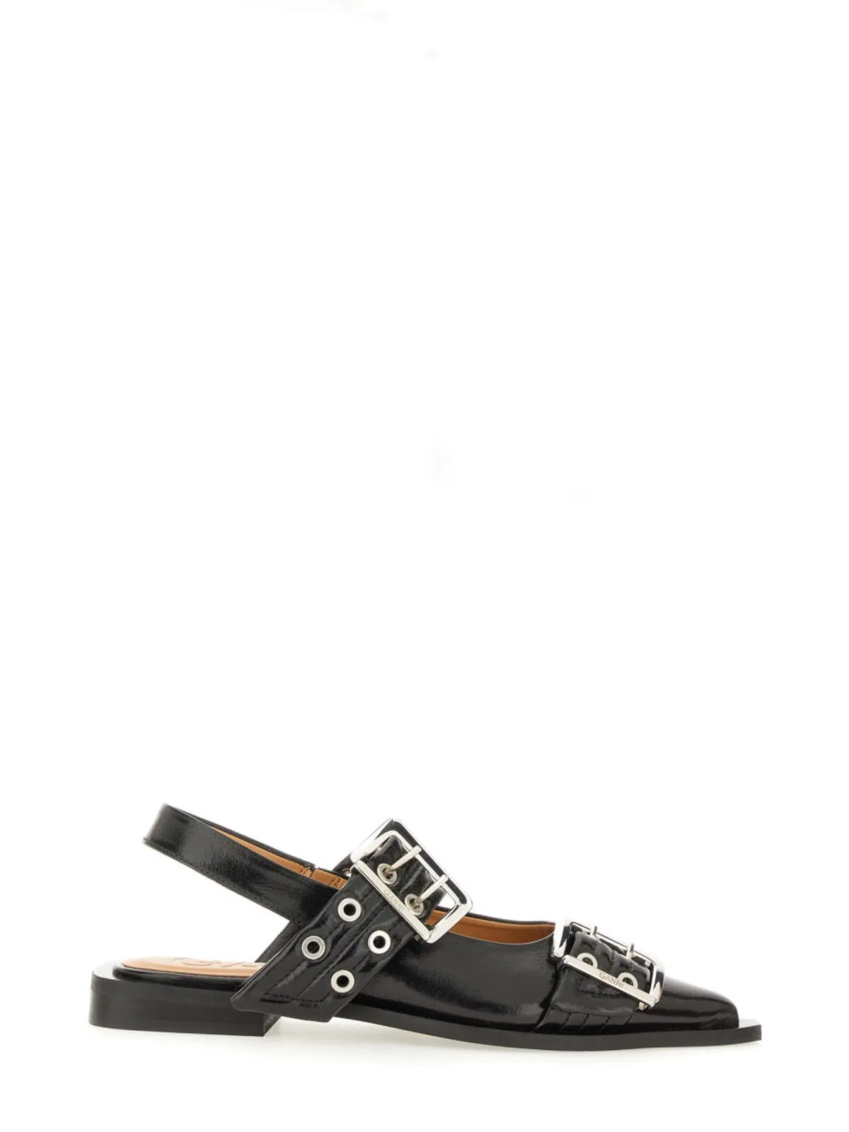 Ganni Buckle Ballet Pumps