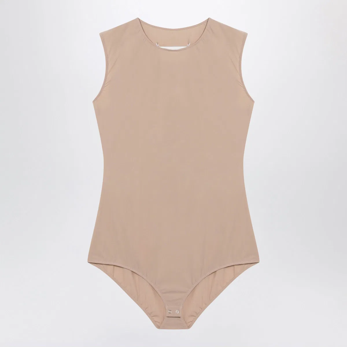 Maison Margiela Nude Bodysuit In Stretch Technical Jerse