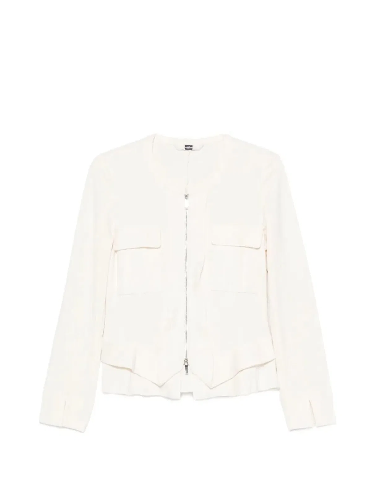 High Sapphire Ruffled Peplum-Hem Jacket