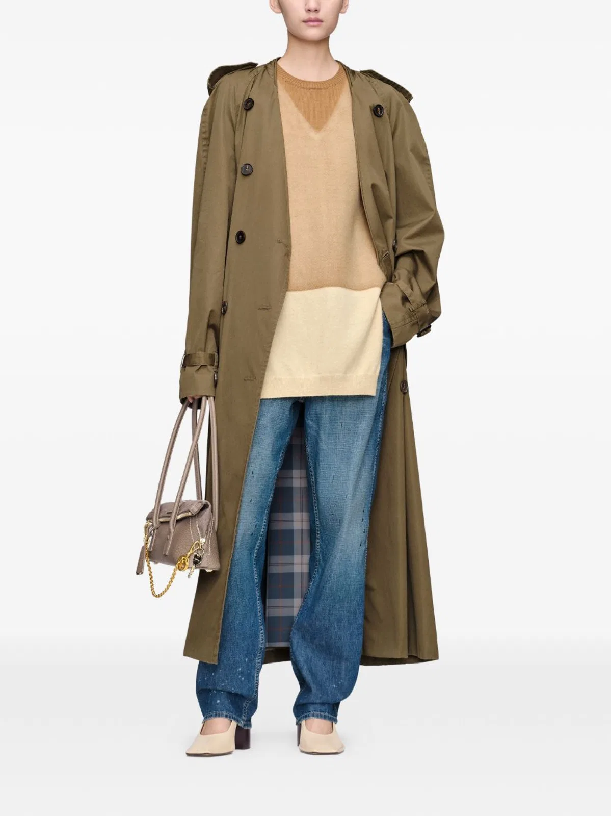 Maison Margiela Double-Breasted Trench Coat