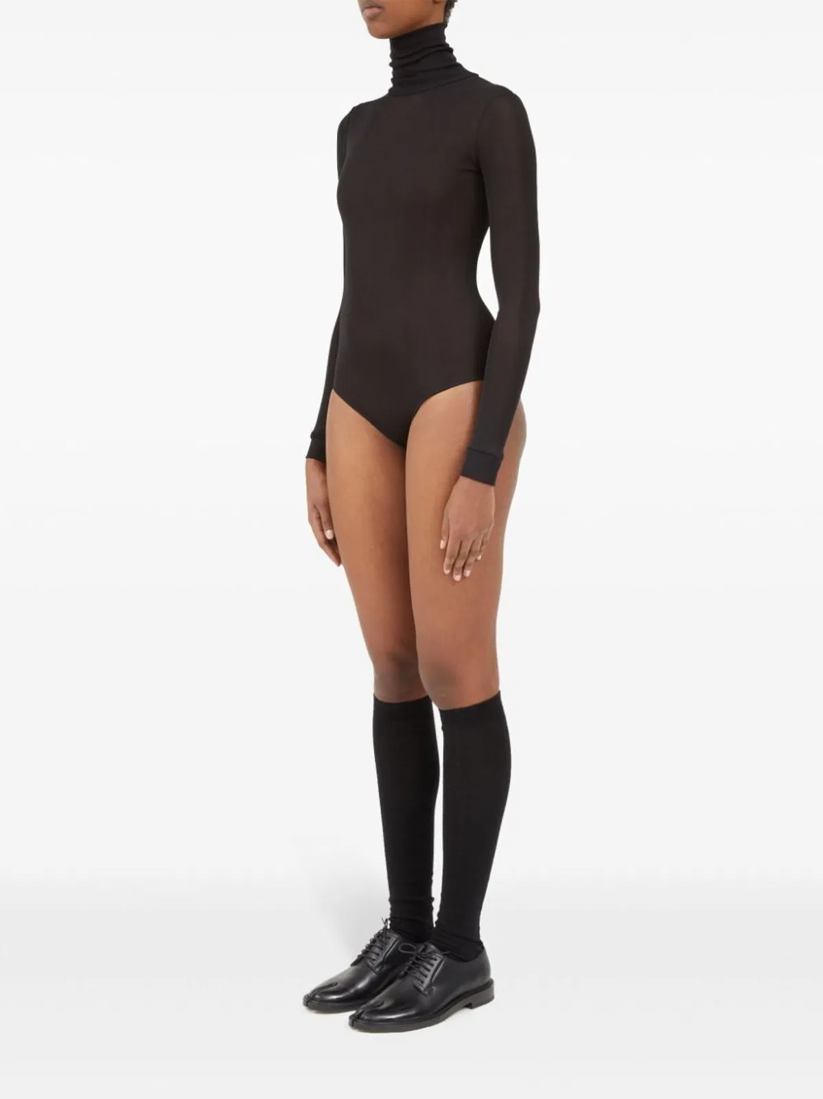 Maison Margiela High Neck Bodysuit With Long Sleeves