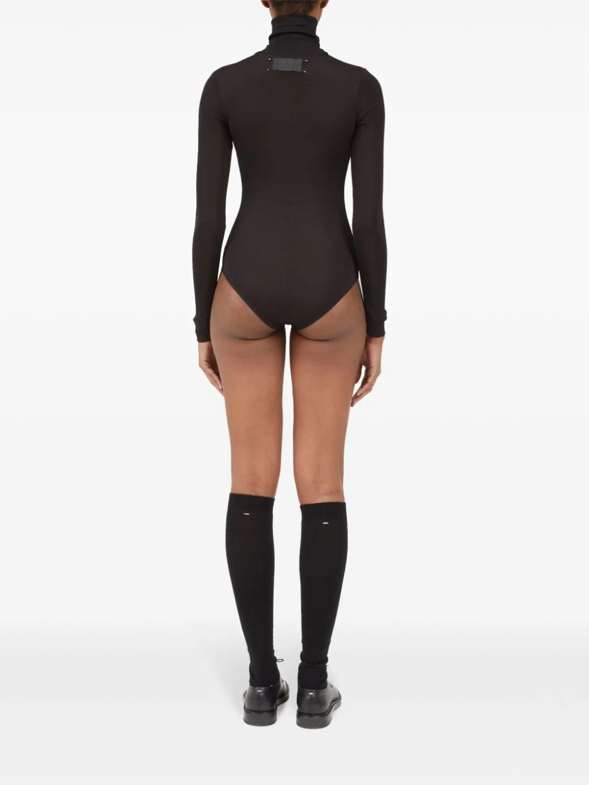 Maison Margiela High Neck Bodysuit With Long Sleeves