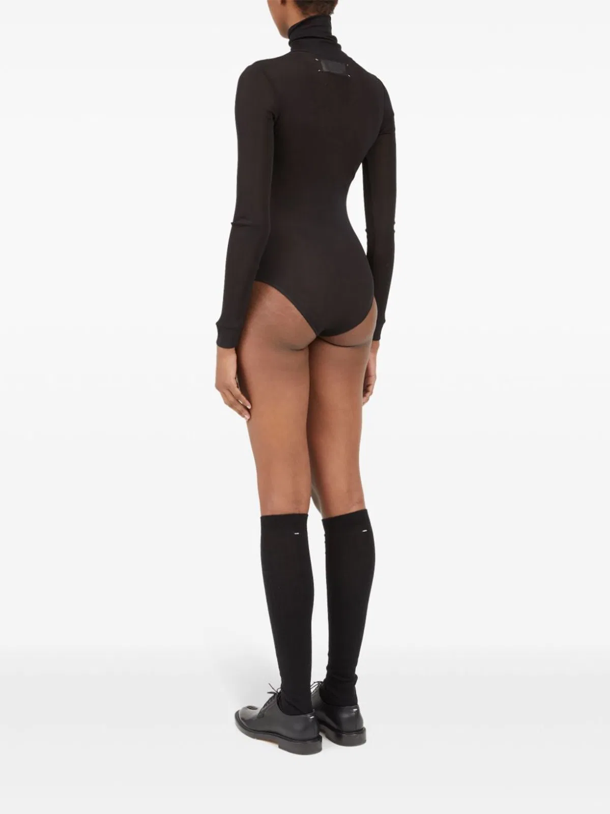 Maison Margiela High Neck Bodysuit With Long Sleeves