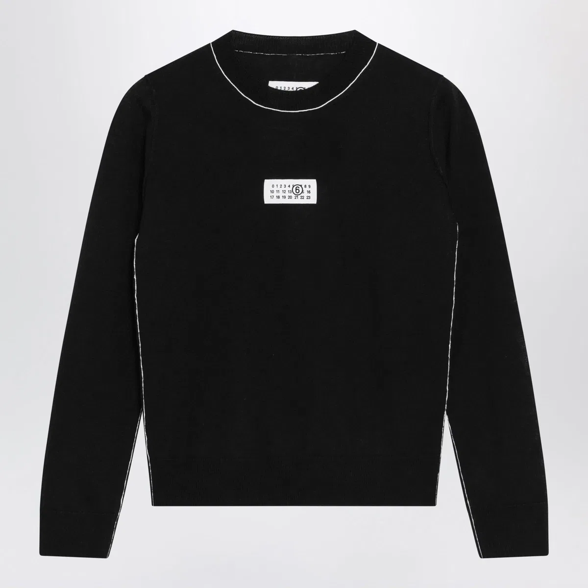 Mm6 maison margiela Wool-Blend Sweater With Contrast Trim In