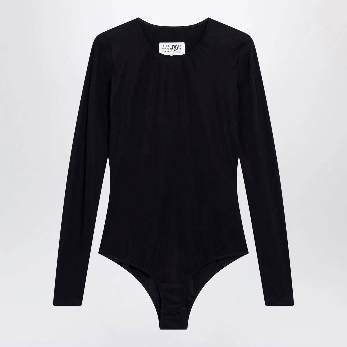 Mm6 maison margiela Black Lycra Jersey Bodysuit