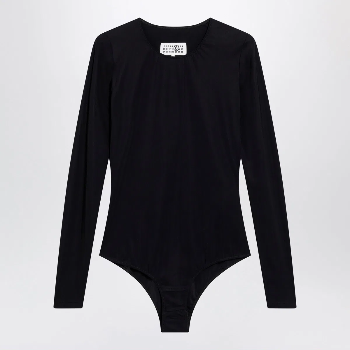 Mm6 maison margiela Black Lycra Jersey Bodysuit