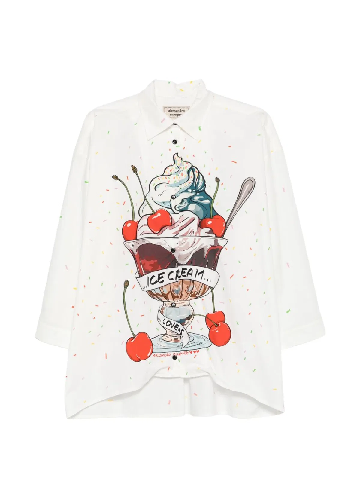 Alessandro Enriquez Printed Cotton Shirt