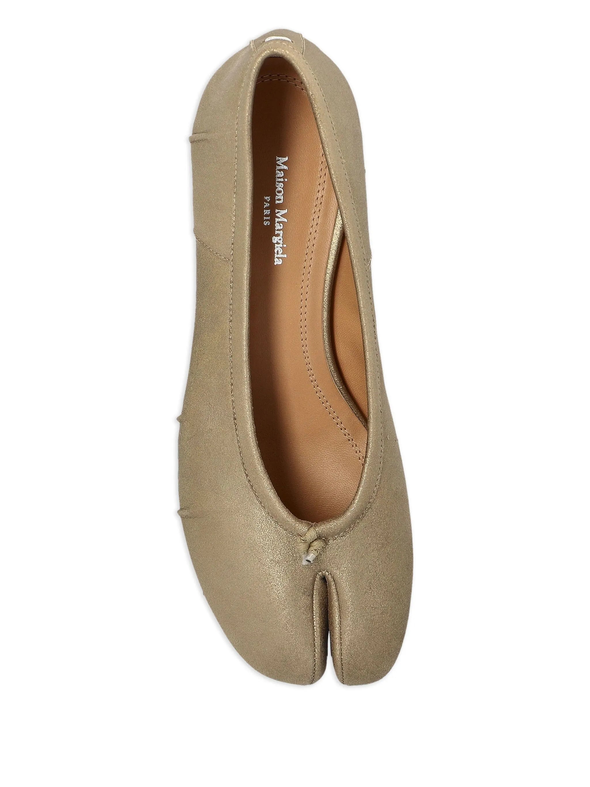 Maison Margiela Cream Gold Goat Leather Ballet