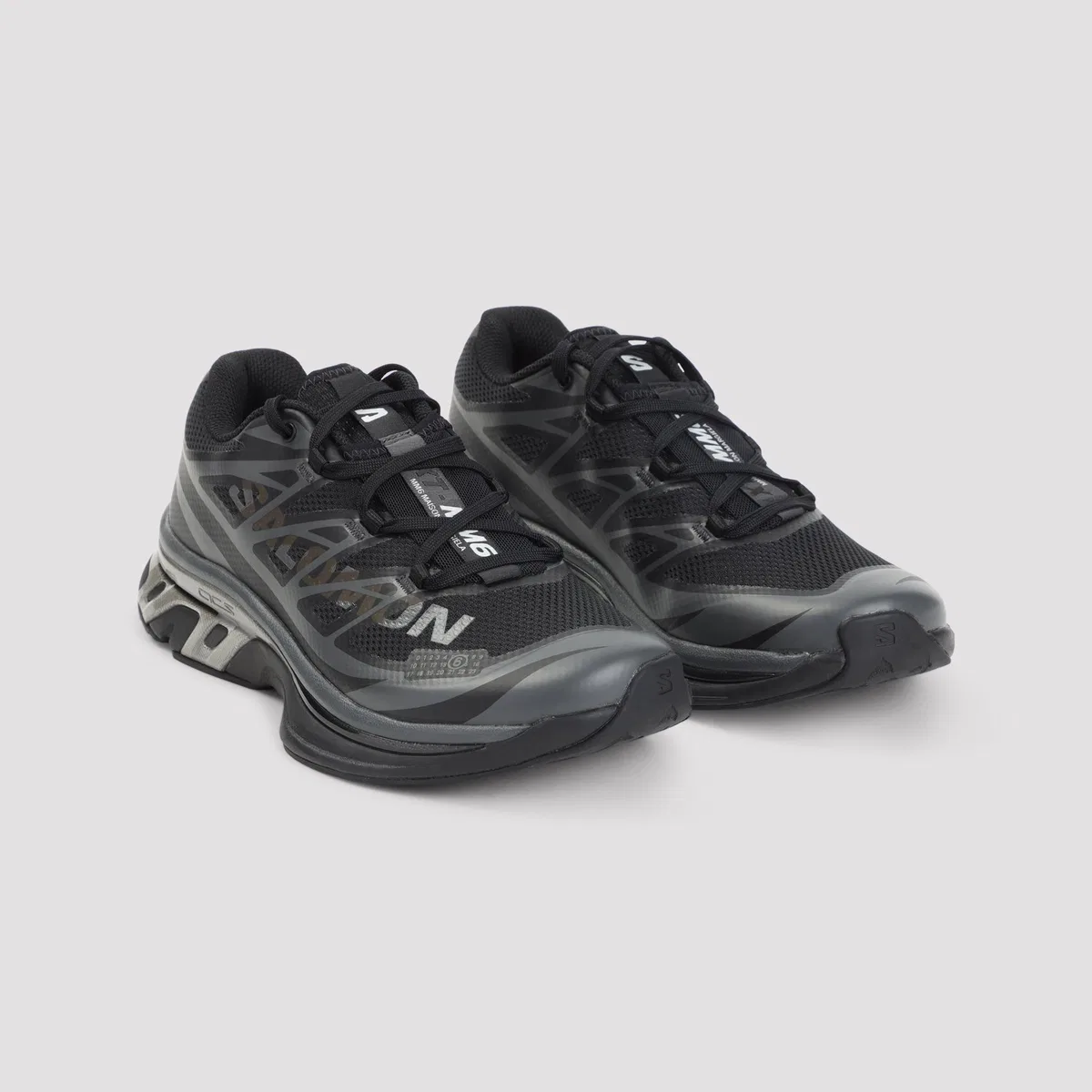 Mm6 x salomon Black And Asphalt Grey Xt Polyester Snea