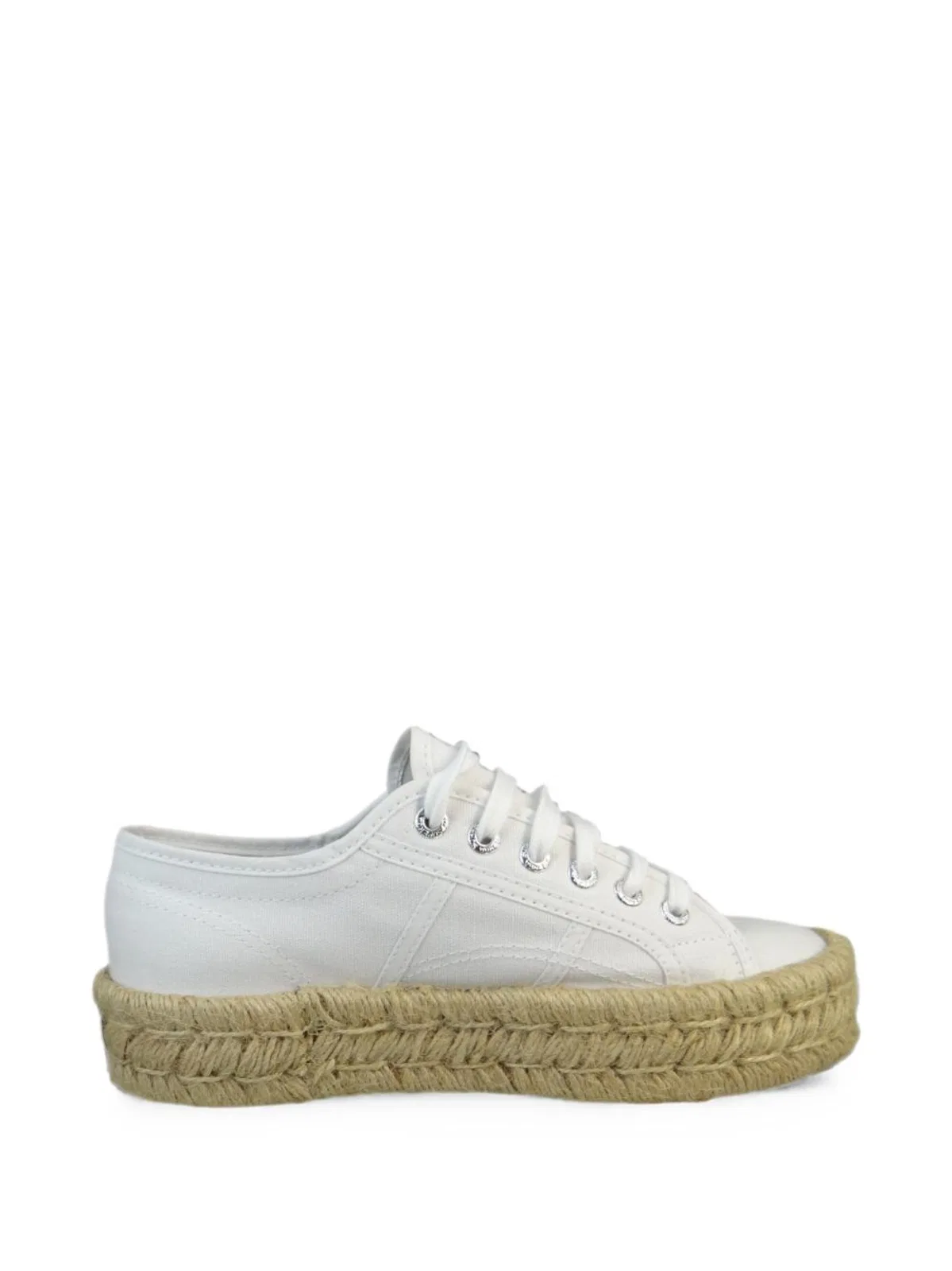 Superga Flat Shoes In White/Beige.