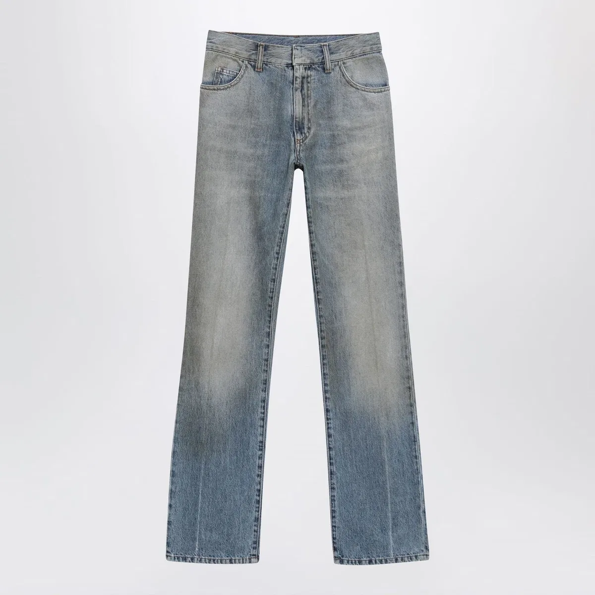 Mm6 maison margiela Straightleg Highwaist Cotton Jeans In Me