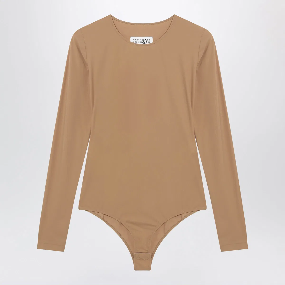 Mm6 maison margiela Flesh-Tone Long-Sleeve Lycra Jersey Body