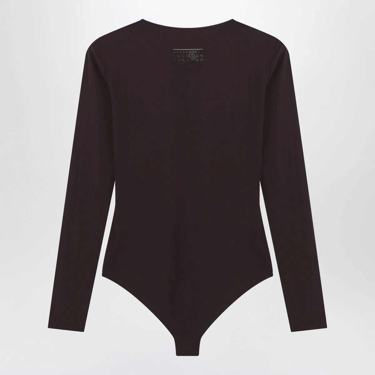 Mm6 maison margiela Brown Long-Sleeve Lycra Jersey Bodysuit
