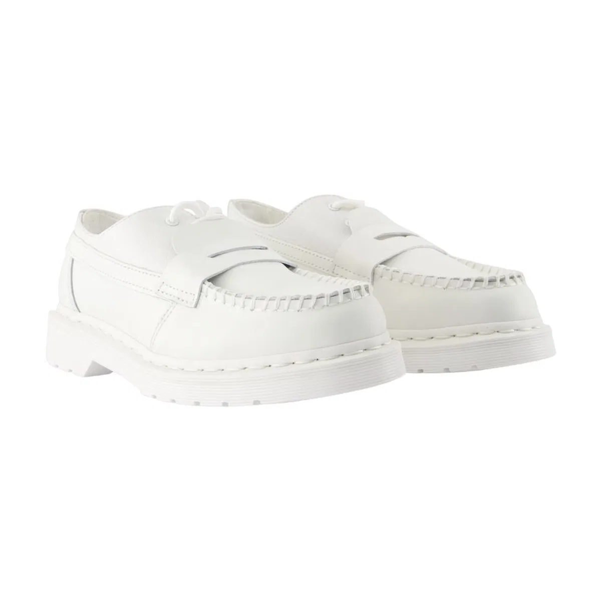 Mm6 x Dr Martens White Flat Shoes