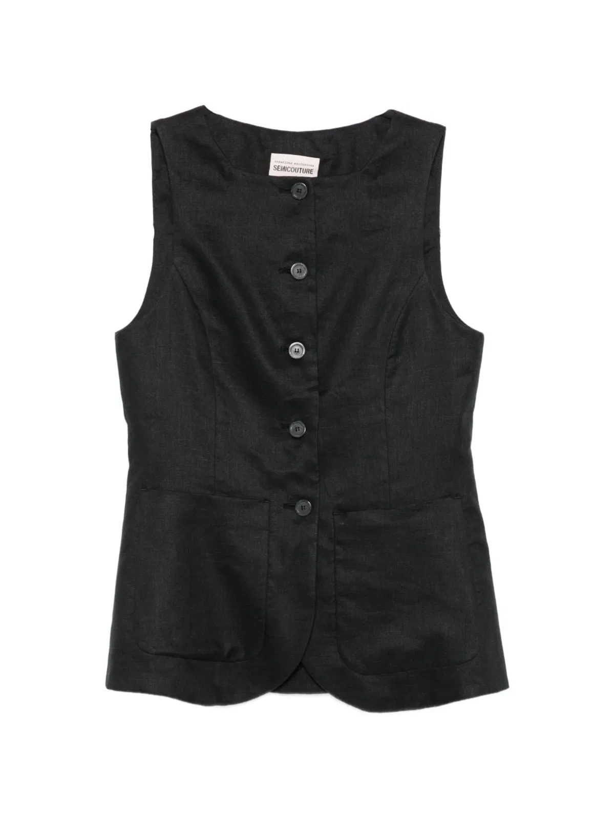 Semicouture Glenna Linen Vest
