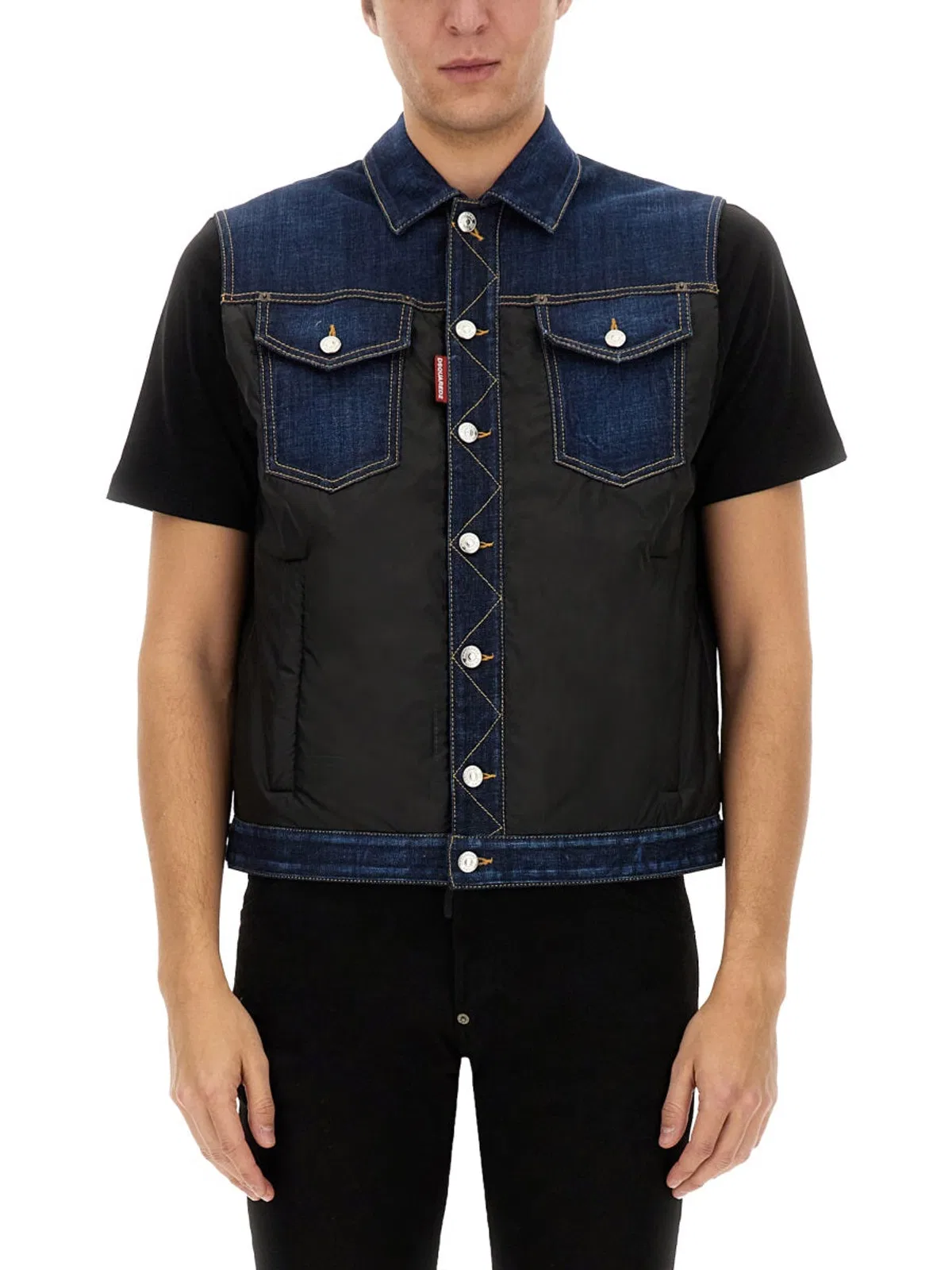 Dsquared2 Denim Puffer Vest