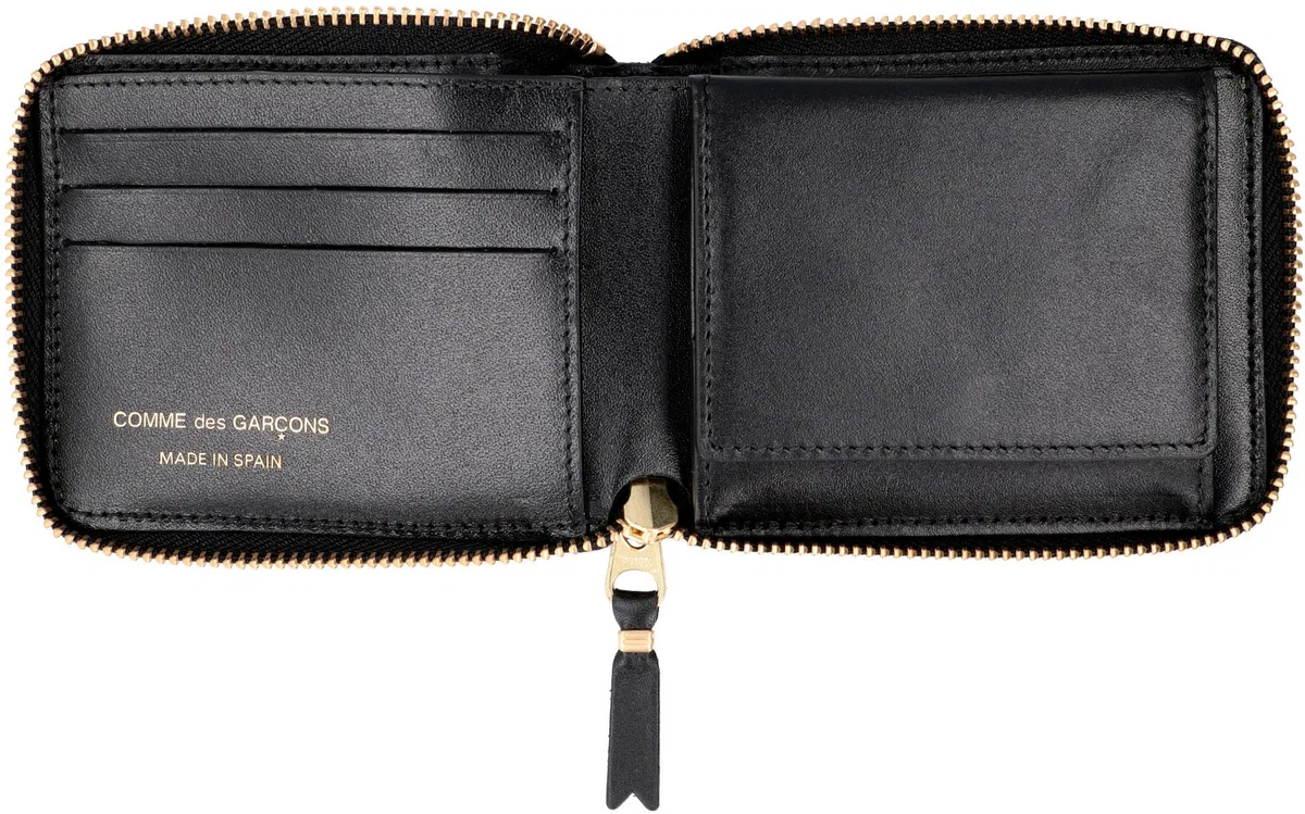 Comme Des Garçons Black Leather Wallet