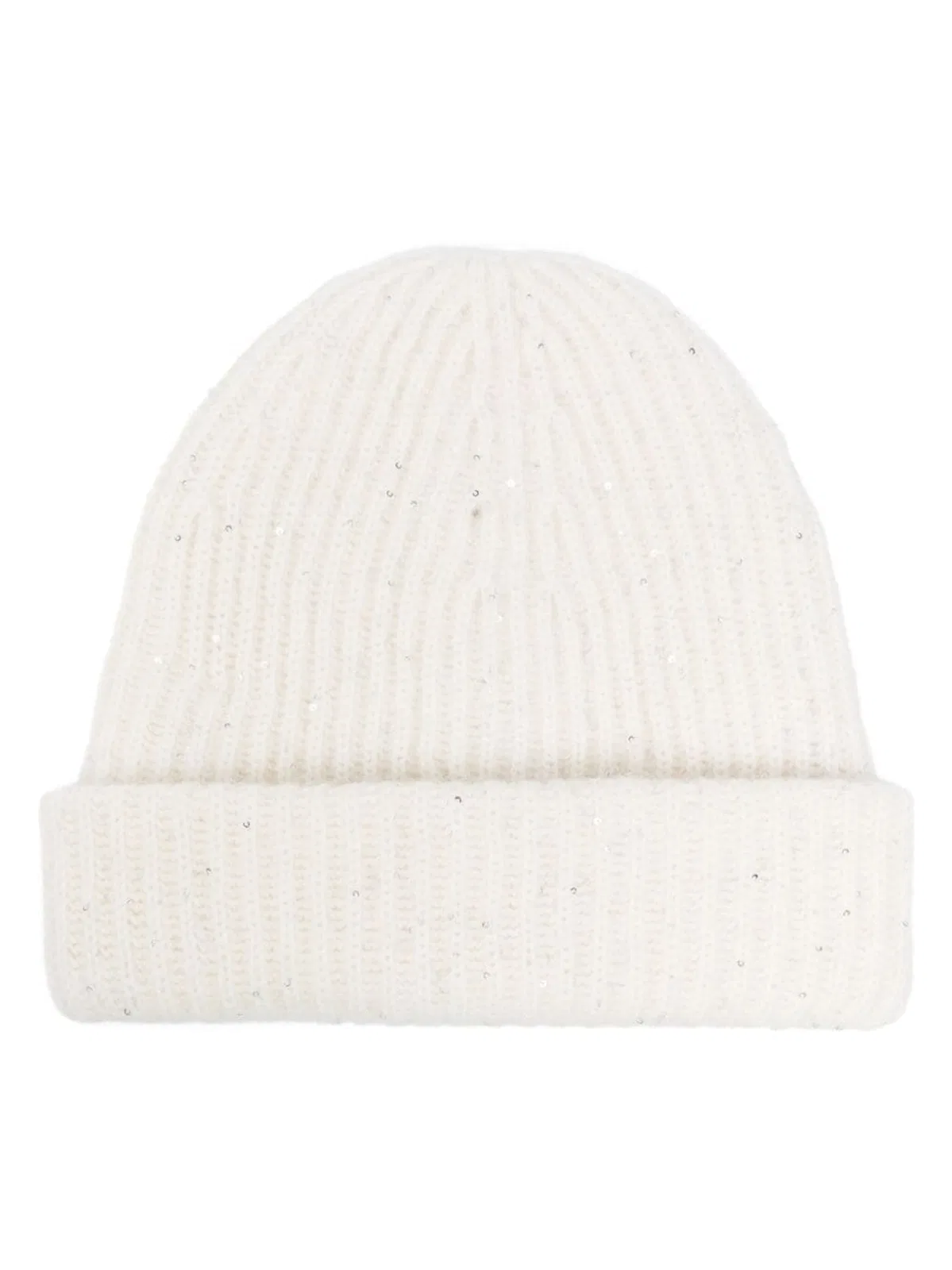 Fabiana Filippi Ribbed Knit Sequin Embellished Hat