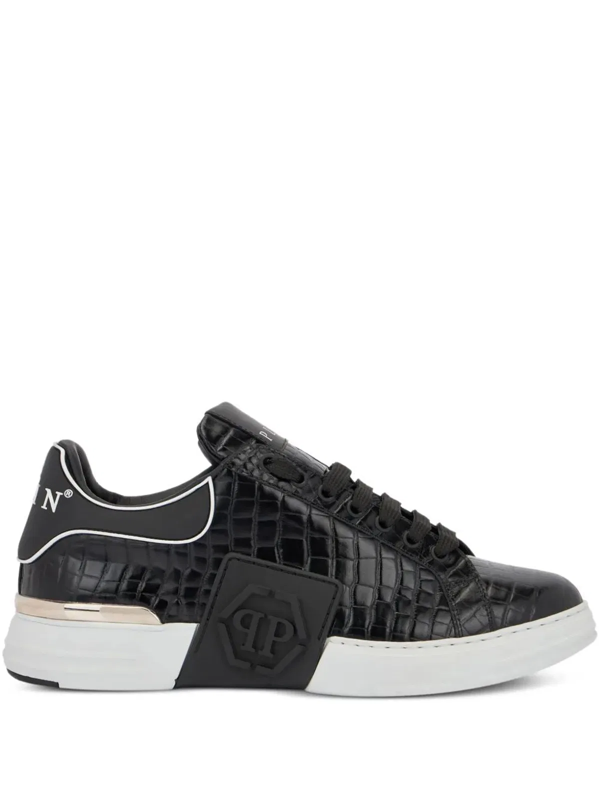 Philipp Plein Phantom Kick$ Cocco Embossed Low-Top Sne