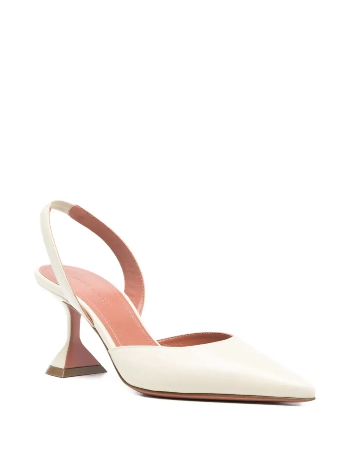 Amina Muaddi Holly Leather Slingback Pumps