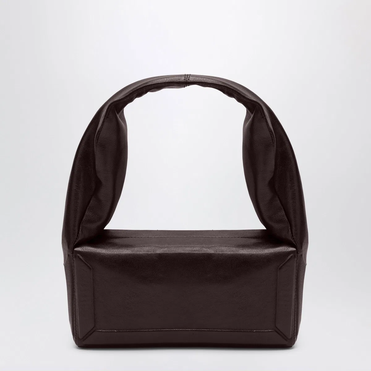 Maison Margiela Box East West Small Bag In Burgundy Leat