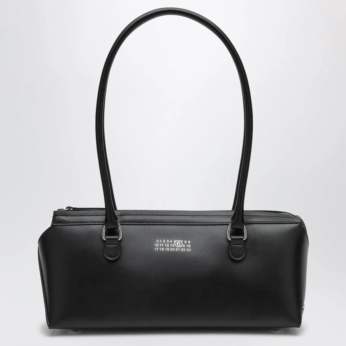 Mm6 maison margiela Small Black Leather Bowling Bag