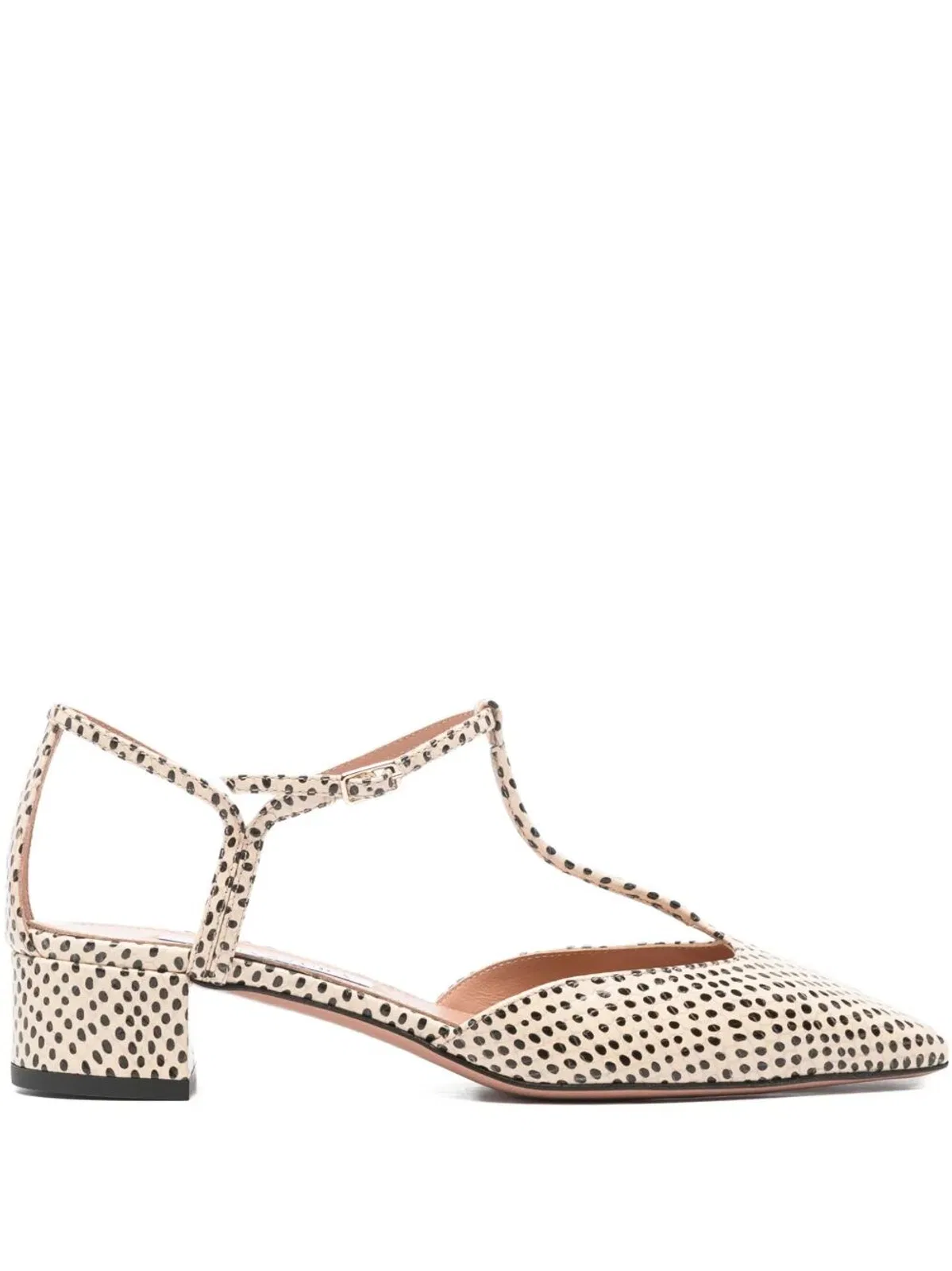 Aquazzura "Sorbonne" Bambi Snake Print Pump 35