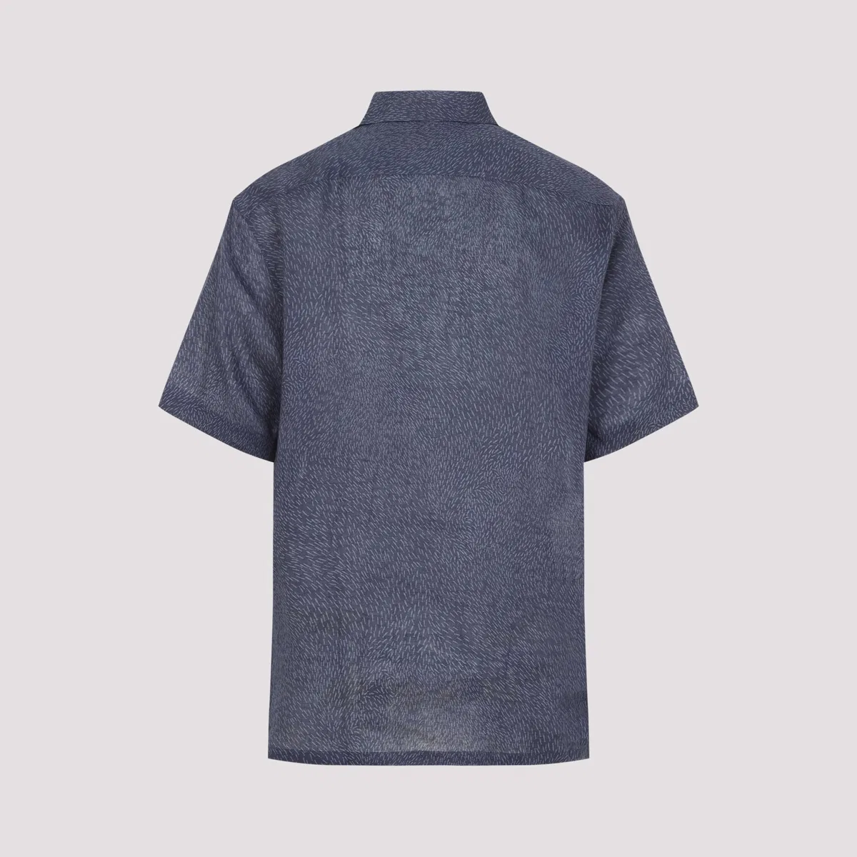 Brioni Blue Cuban Linen Shirt