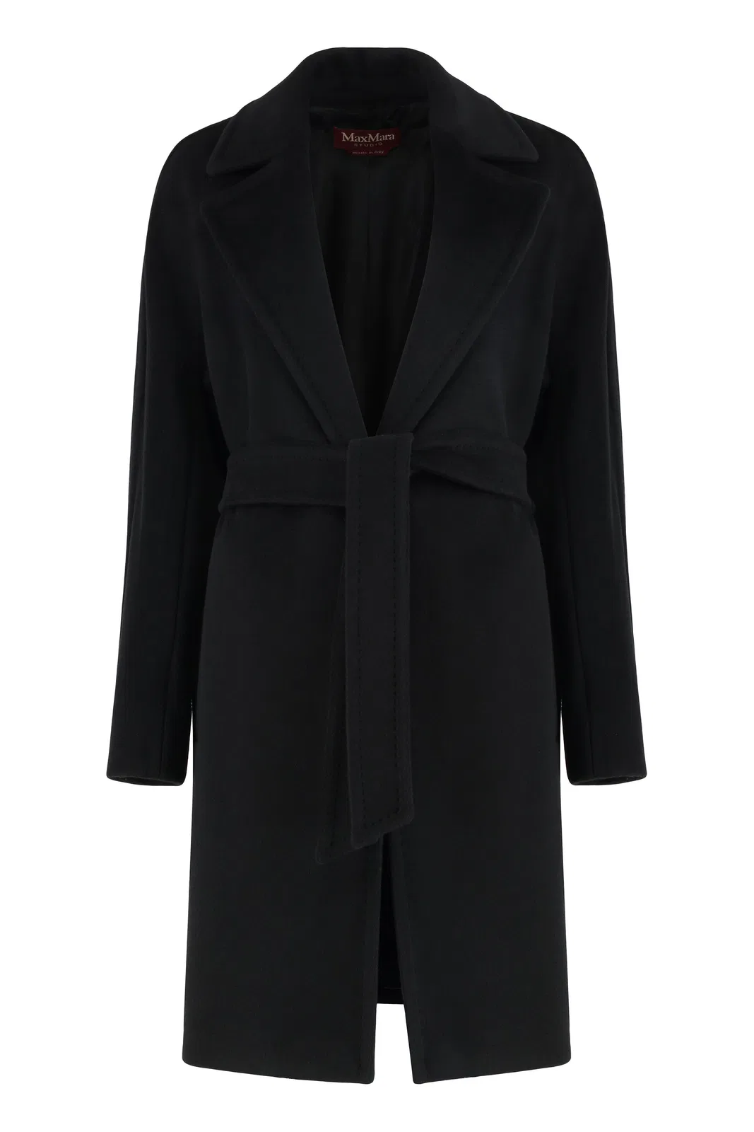 Max Mara Studio Robe Coat In Beaver Wool