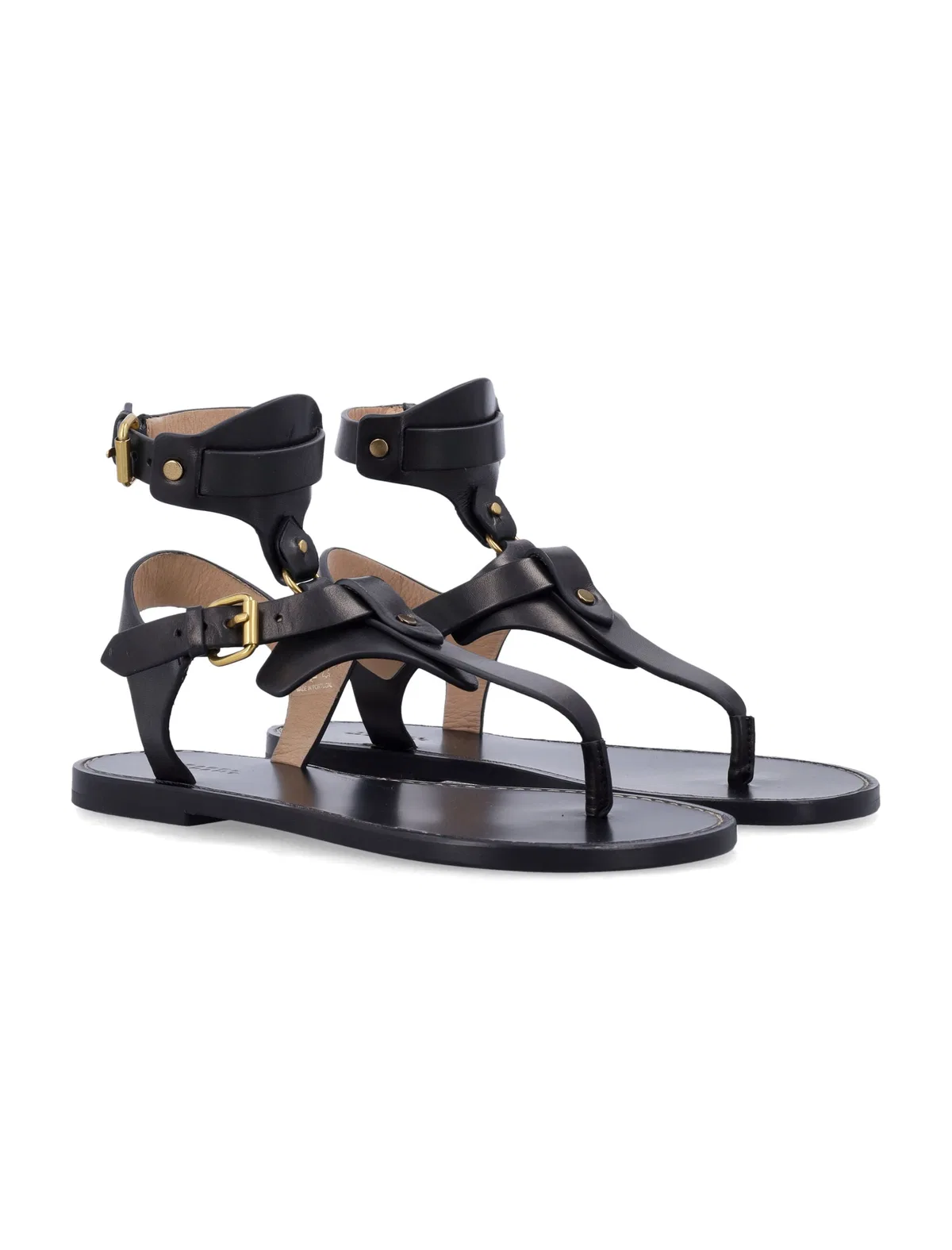 Isabel Marant Eveen Flat Leather Thong Sandals