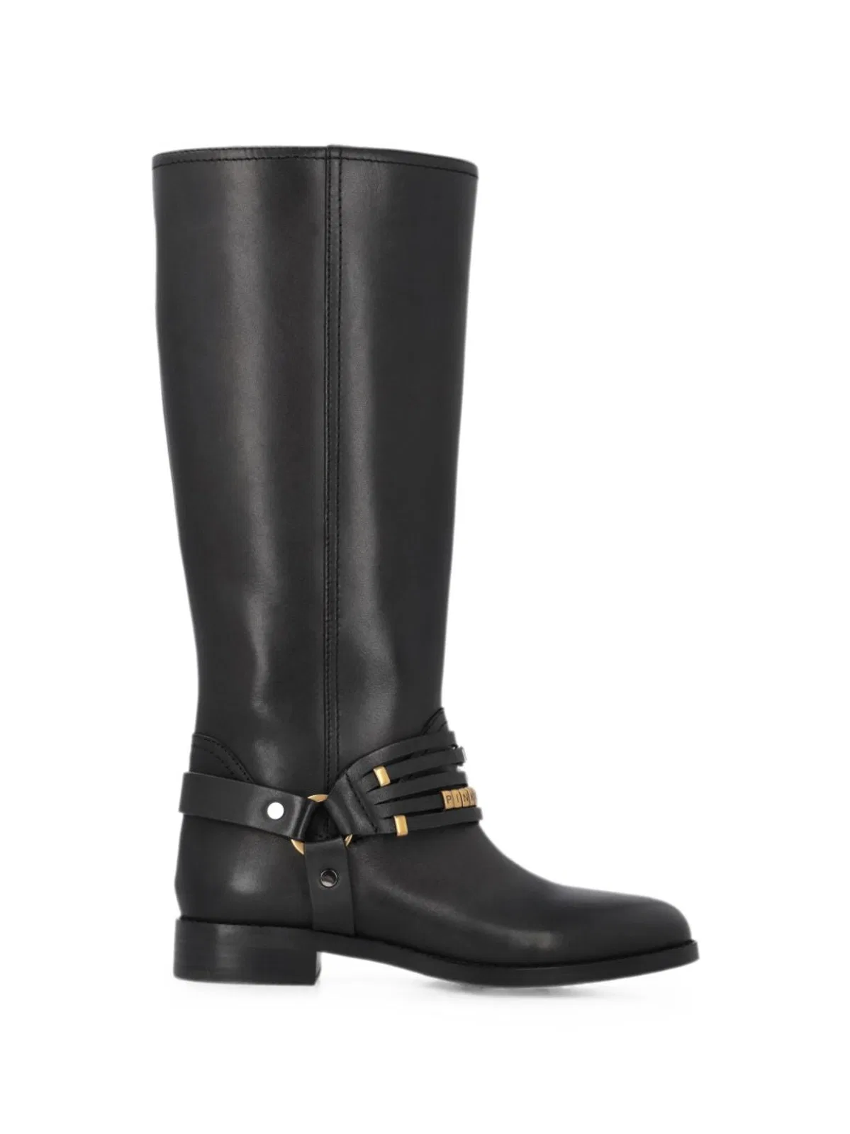 Pinko Black Pinko Boots In Bos Taurus.