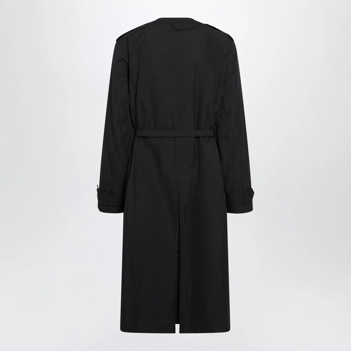 Prada Black Doublebreasted Cottonblend Trench 