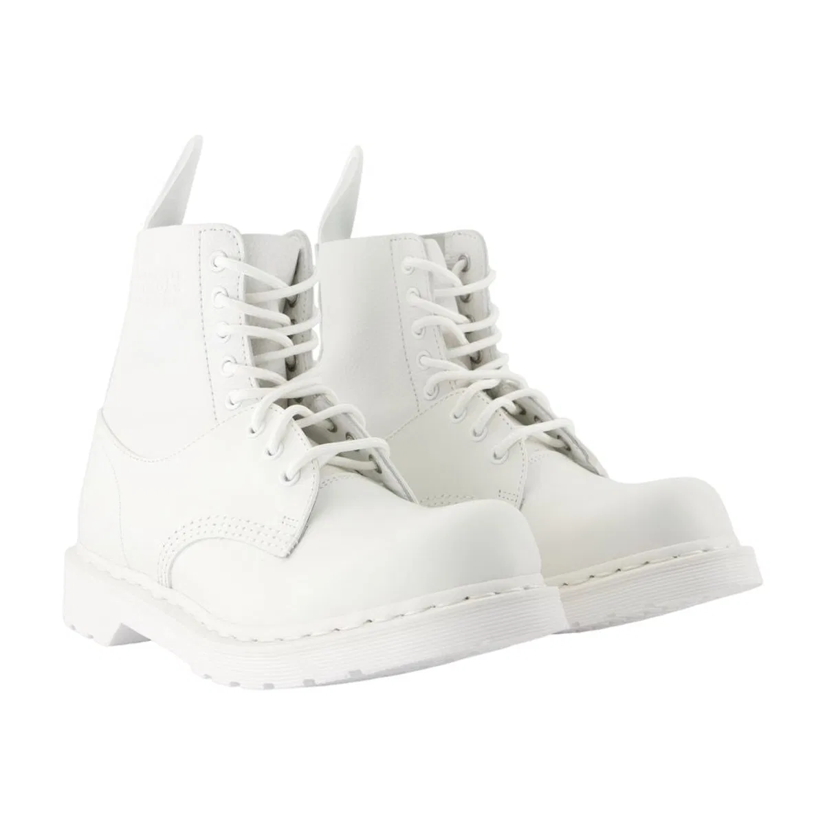 Mm6 x Dr Martens White Lace-Up Boot