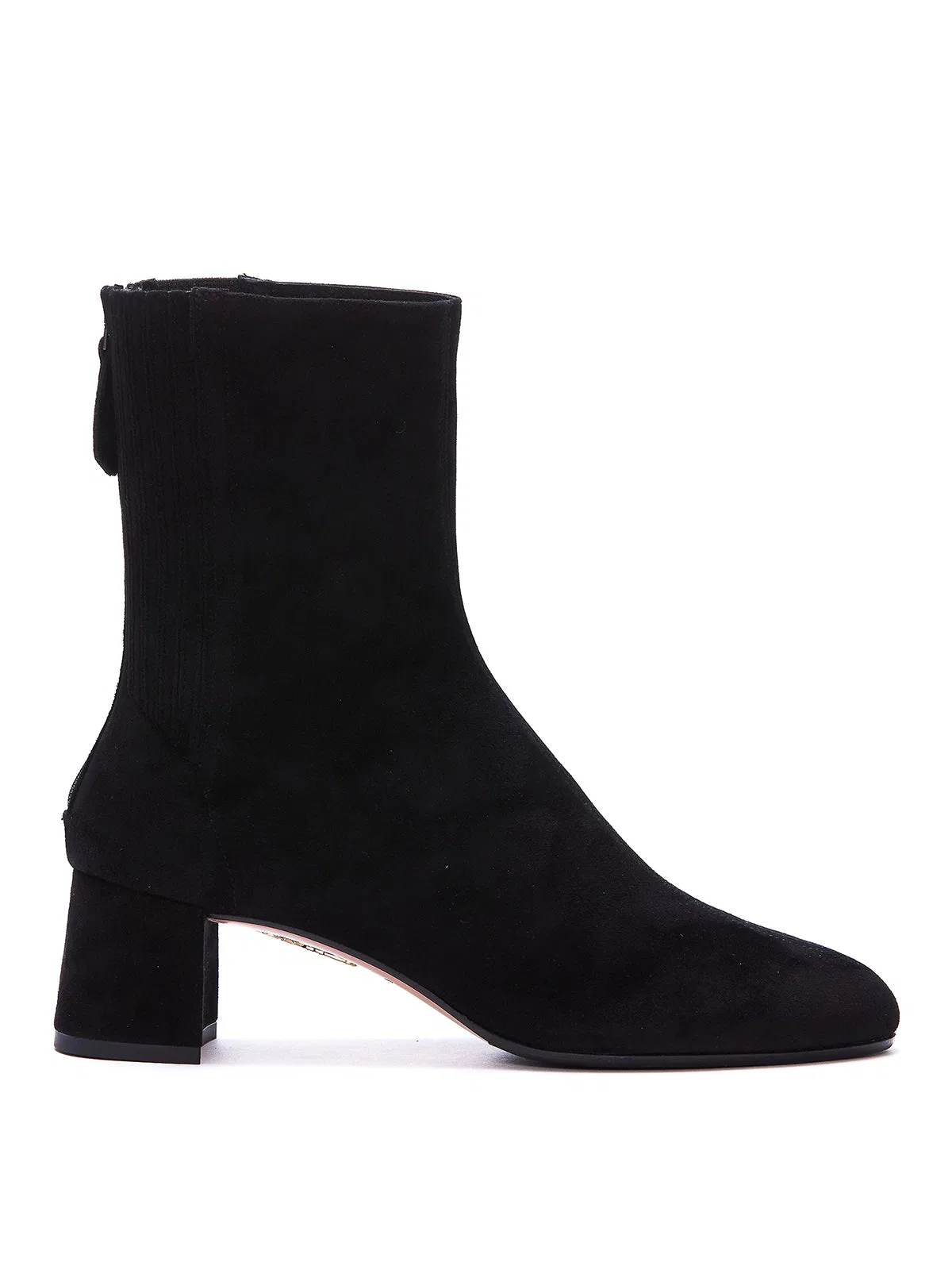 Aquazzura Suede Booties With Rear Zip