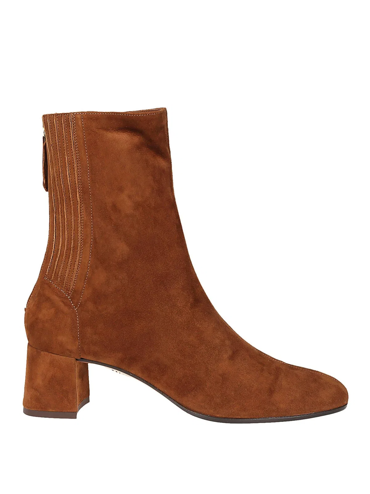 Aquazzura Saint Honoré Bootie 50 In Cinnamon Suede