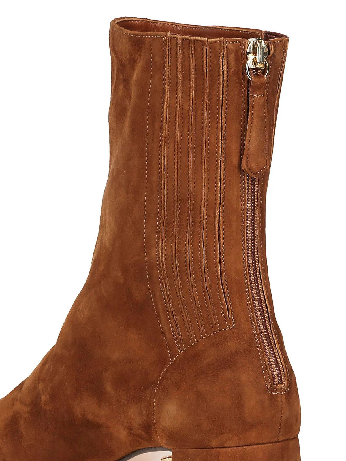Aquazzura Saint Honoré Bootie 50 In Cinnamon Suede