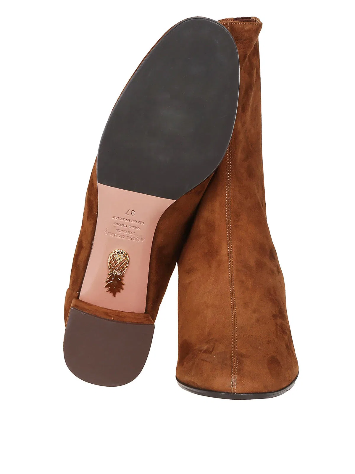 Aquazzura Saint Honoré Bootie 50 In Cinnamon Suede