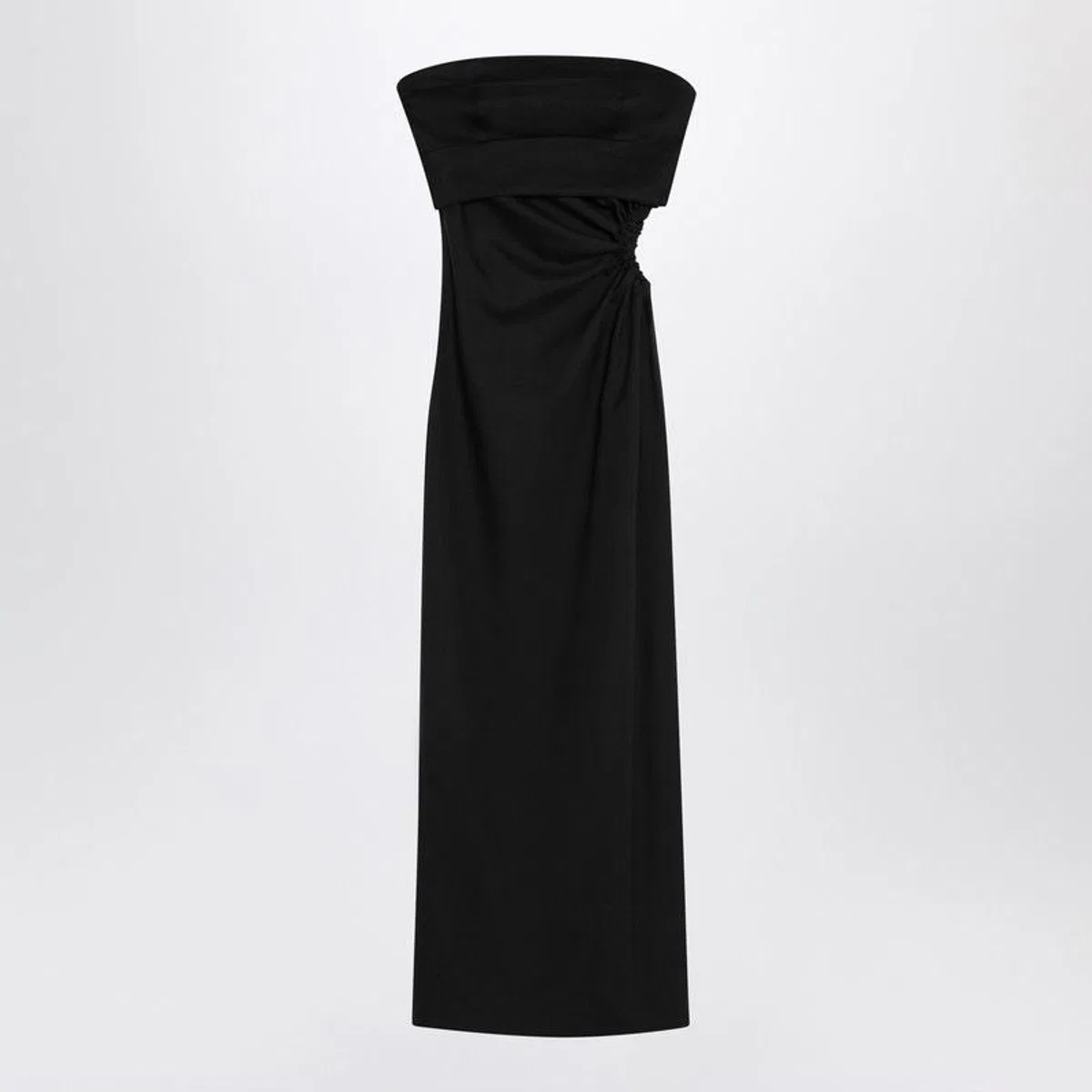 Max Mara Black Bustier Dress In Wool Blend