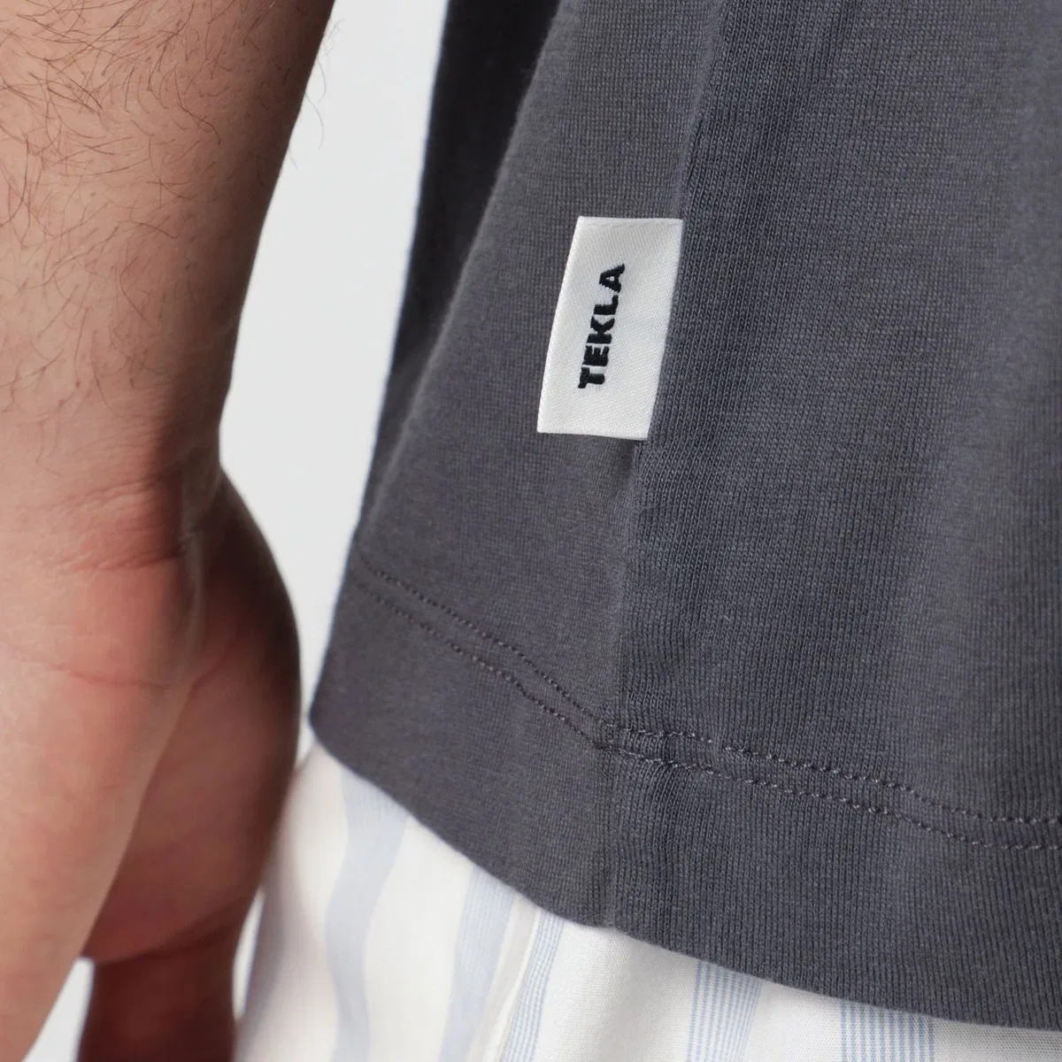 Tekla Black Washed Shortsleeve Tshirt