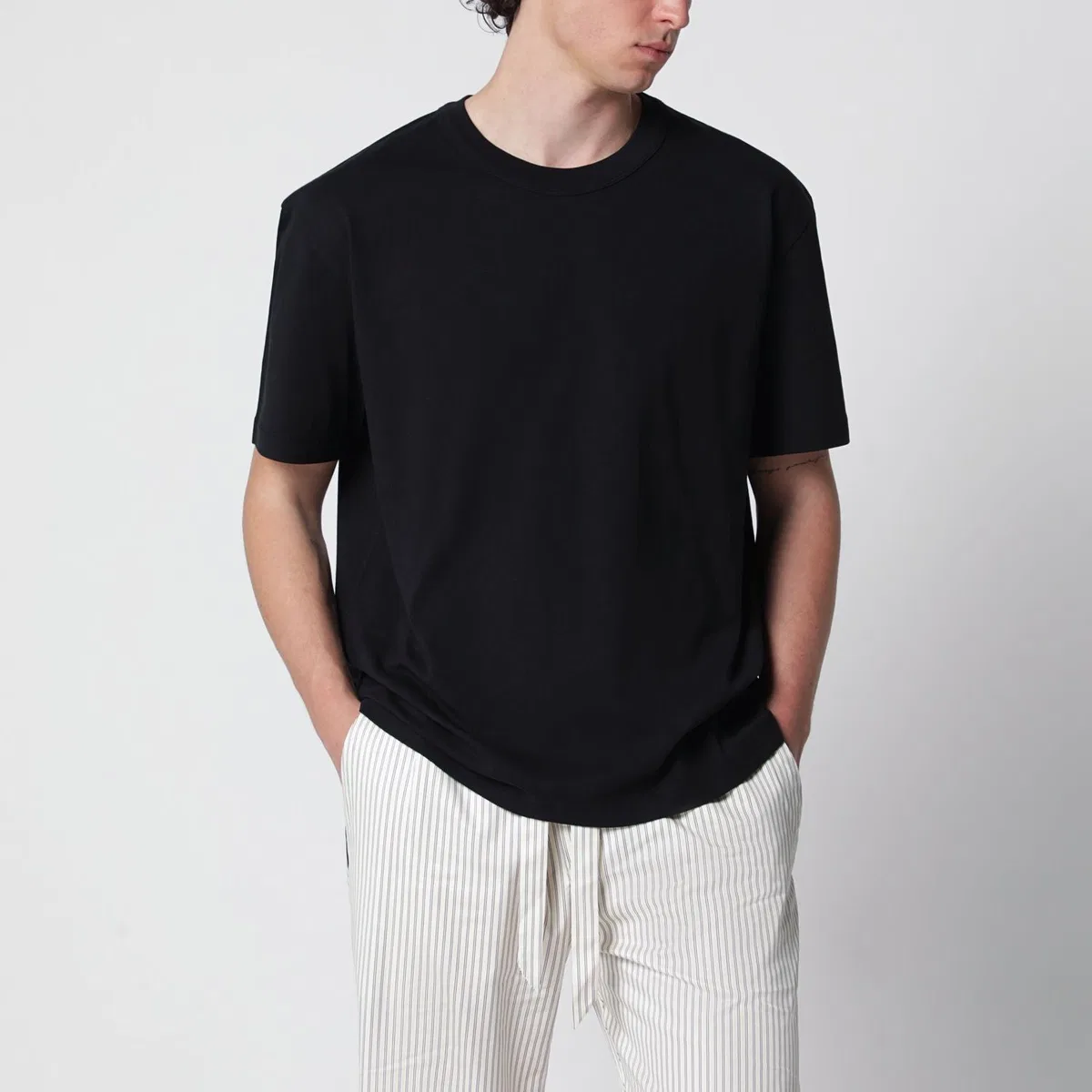 Tekla Black Washed Shortsleeve Tshirt