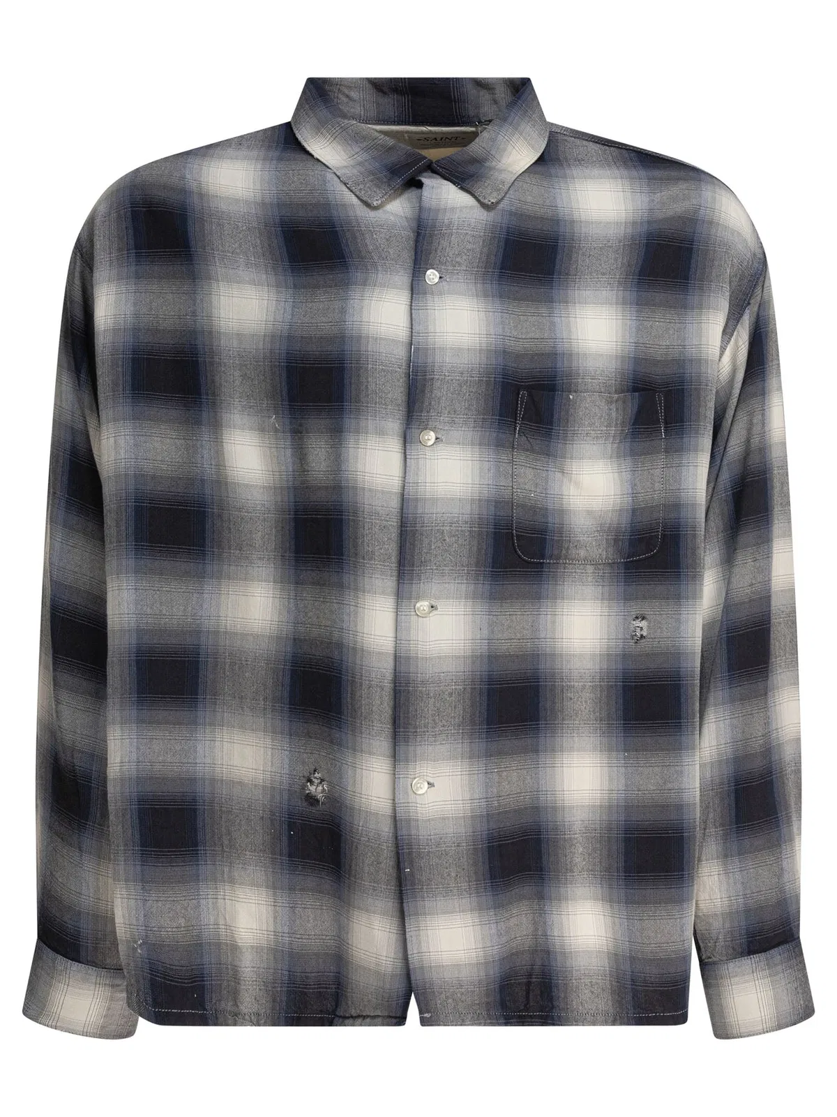 Saint Mxxxxxx Blue Rayon Shirt