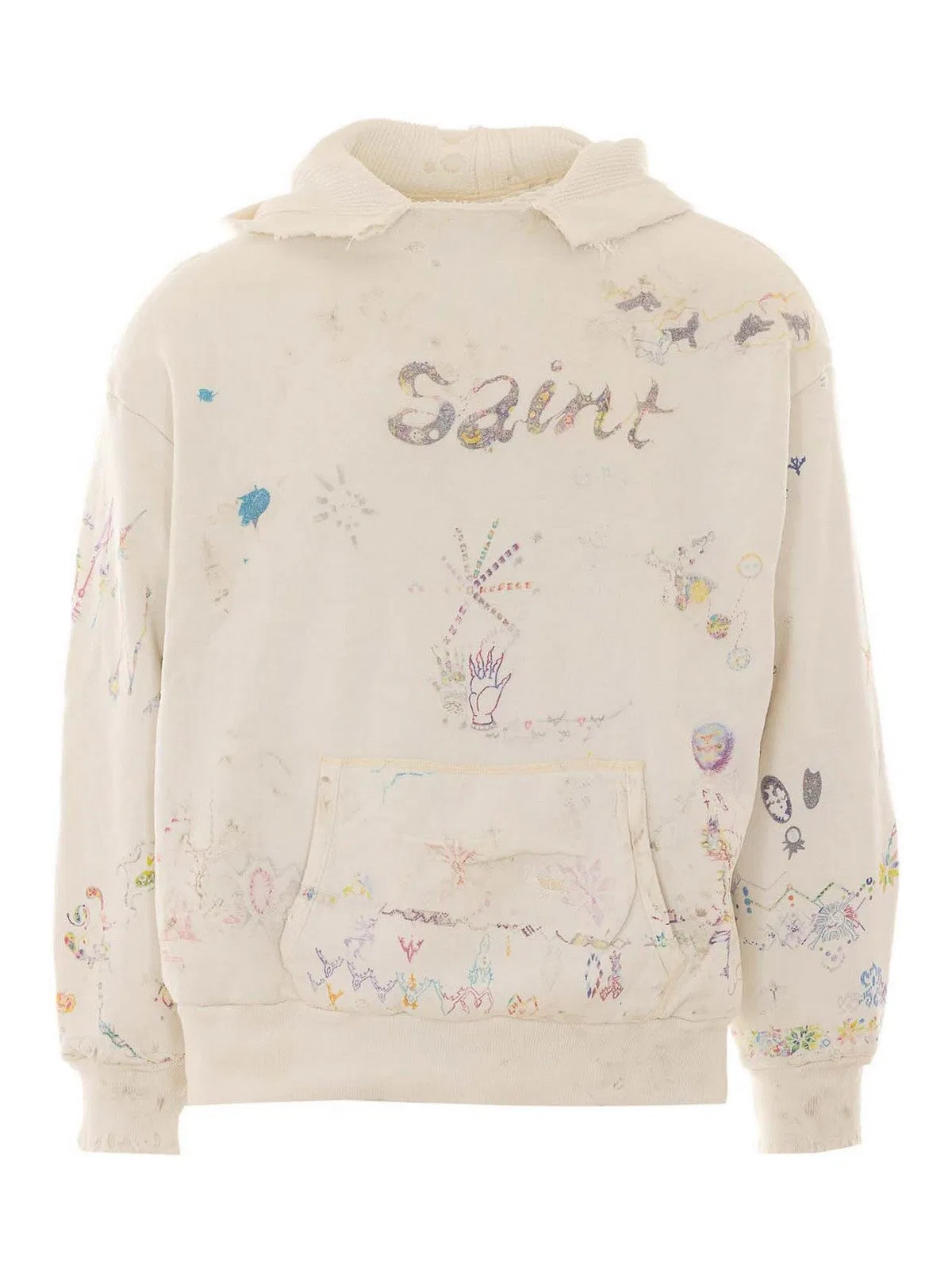 Saint Mxxxxxx White Hoodie