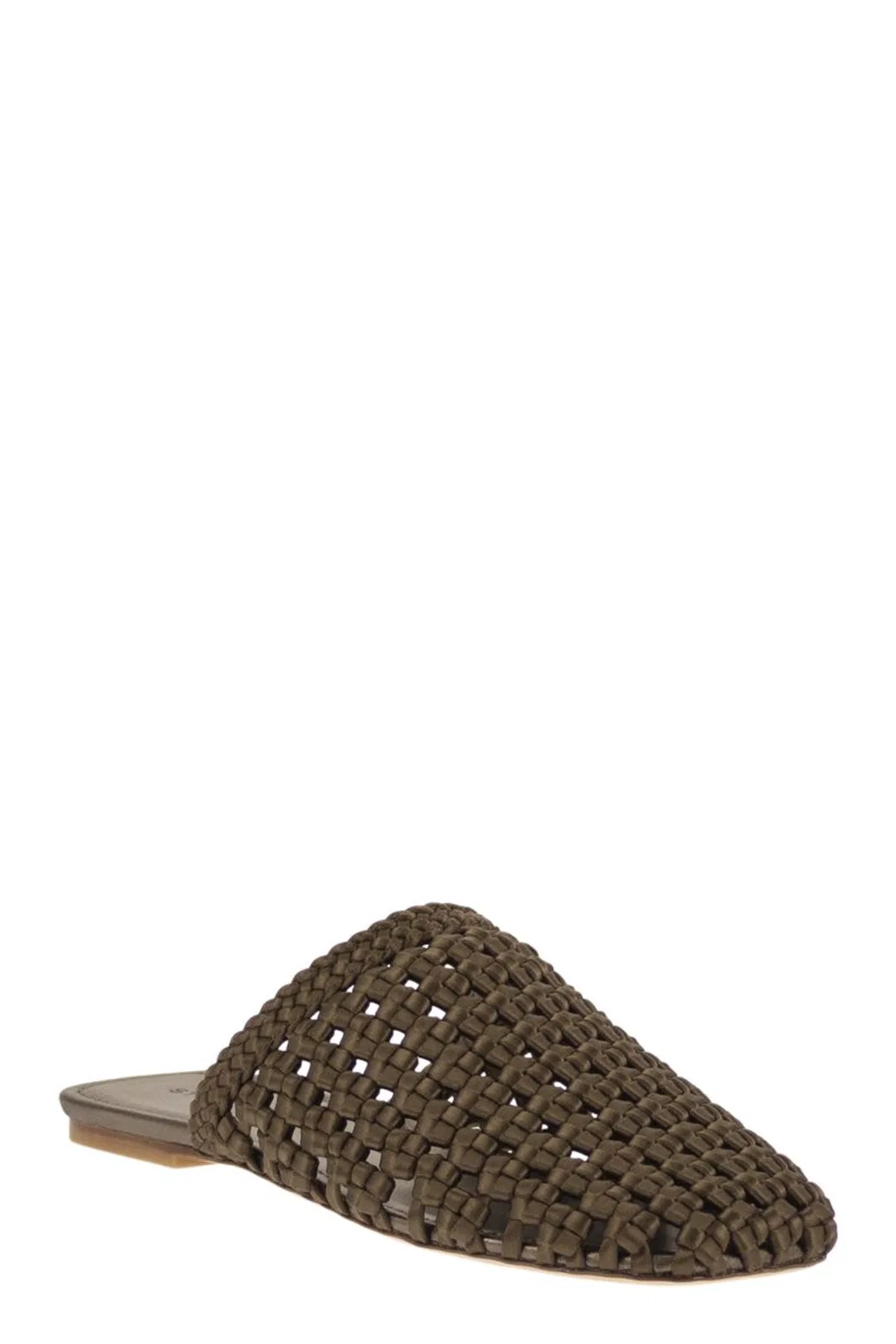 Stuart Weitzman Marina - Woven Satin Mules With Pointed