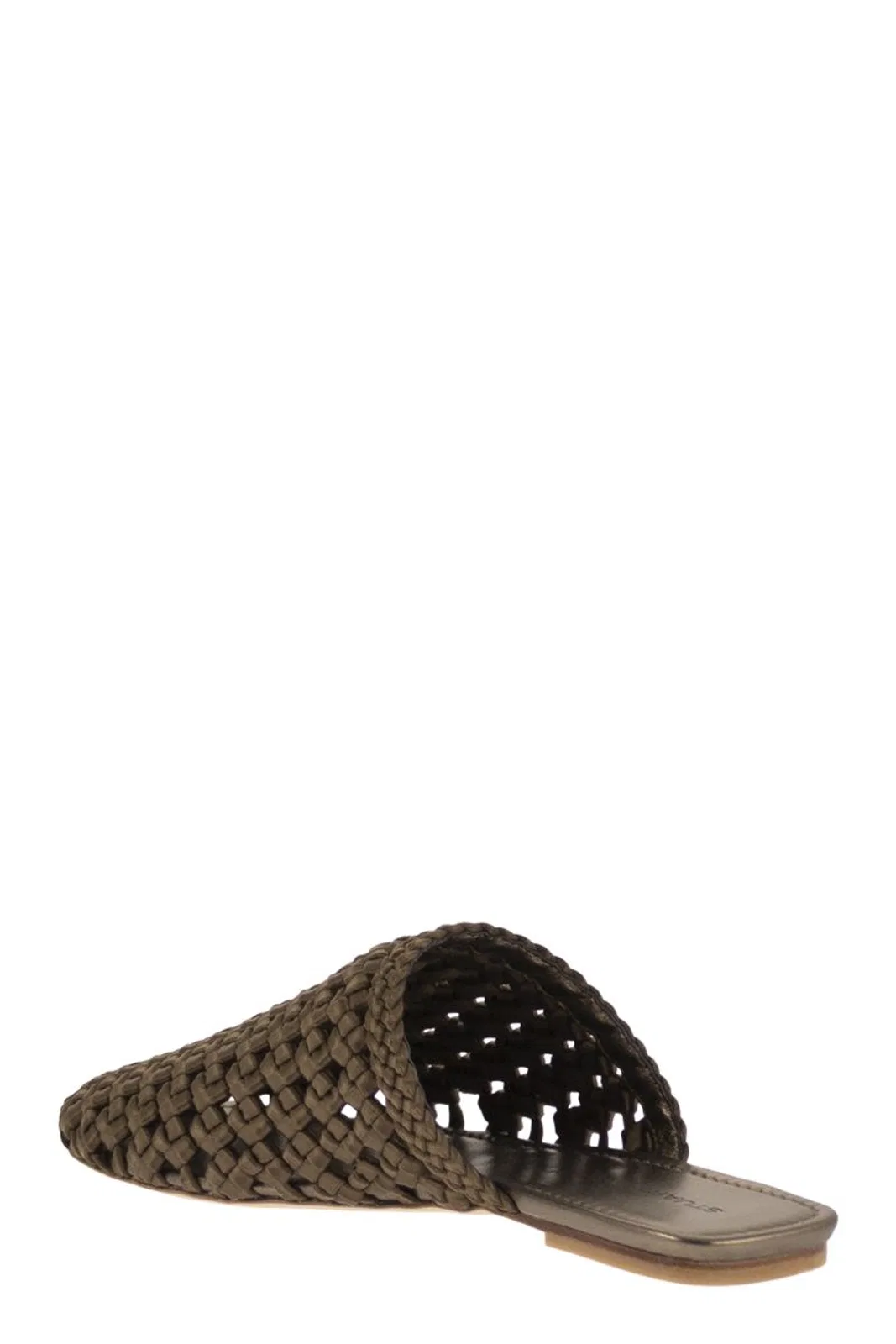 Stuart Weitzman Marina - Woven Satin Mules With Pointed