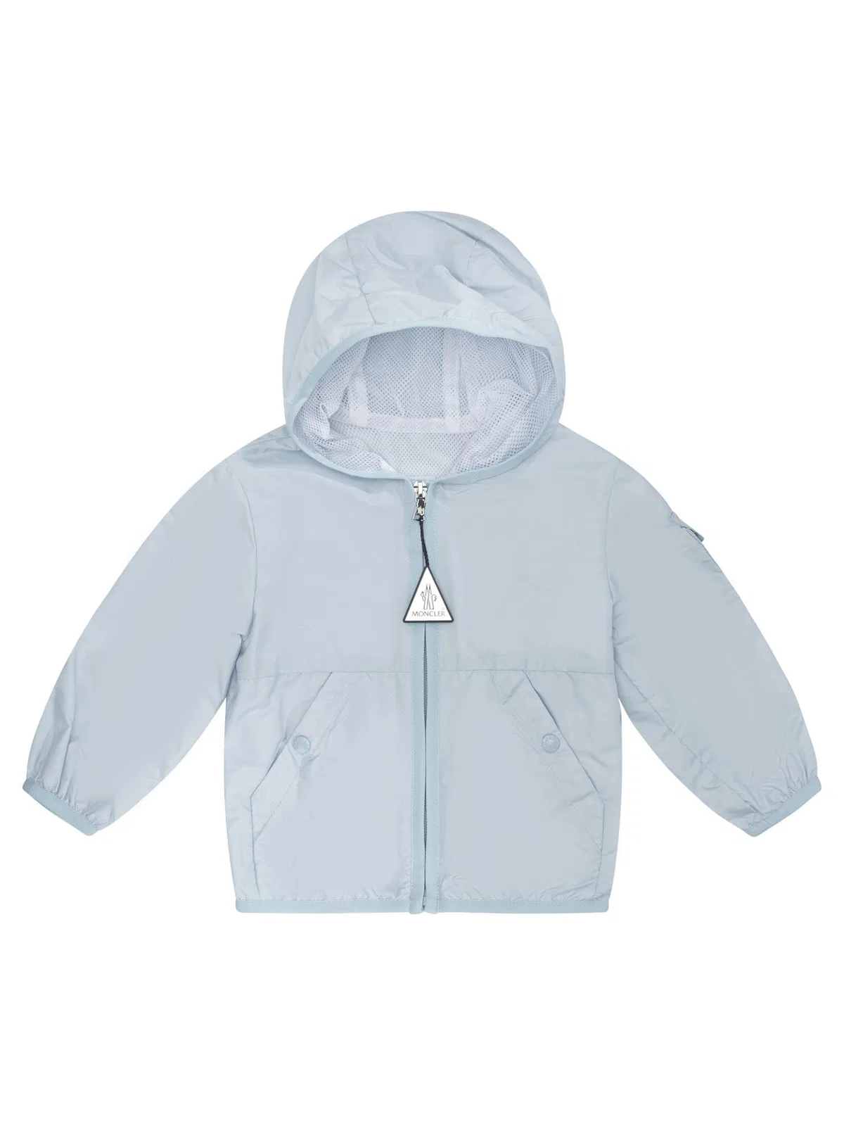 Moncler Kids Songu Light Blue Polyamide Jacket