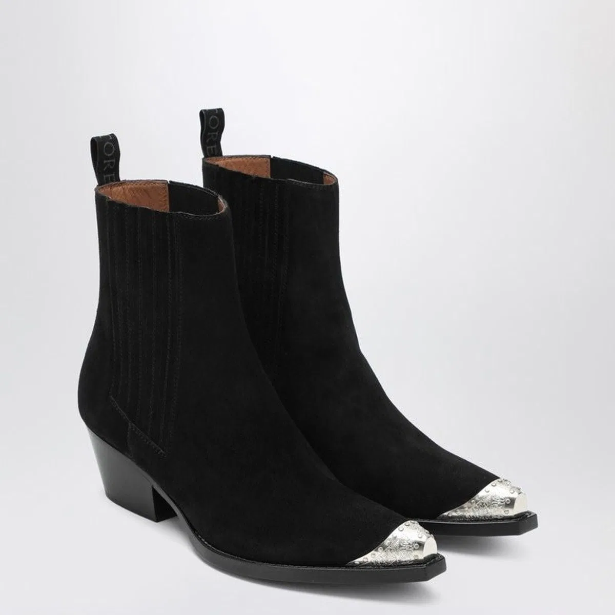 Sartore Black Suede Wax Ankle Boot