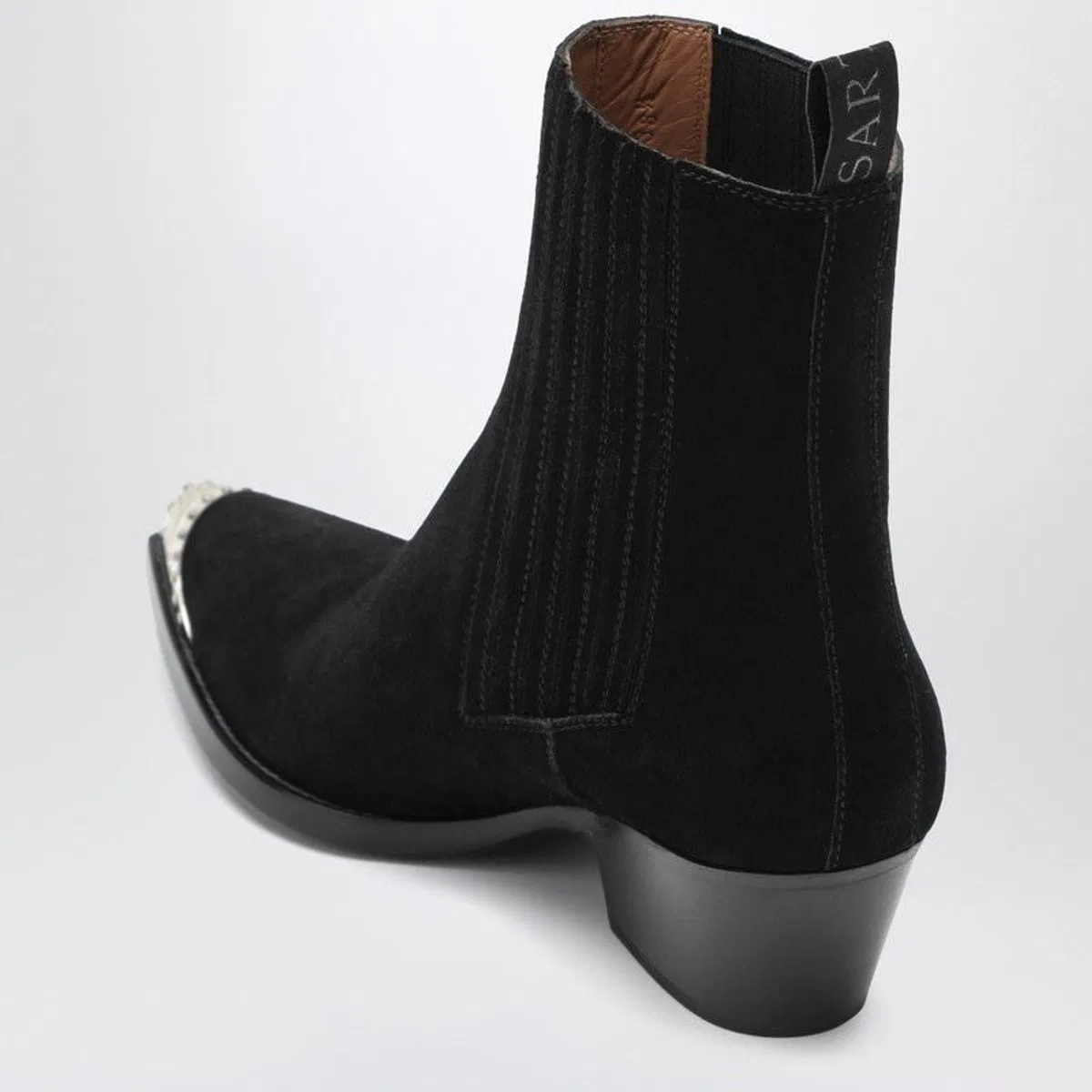 Sartore Black Suede Wax Ankle Boot